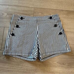 Trina Turk Black and White Striped Women Shorts
